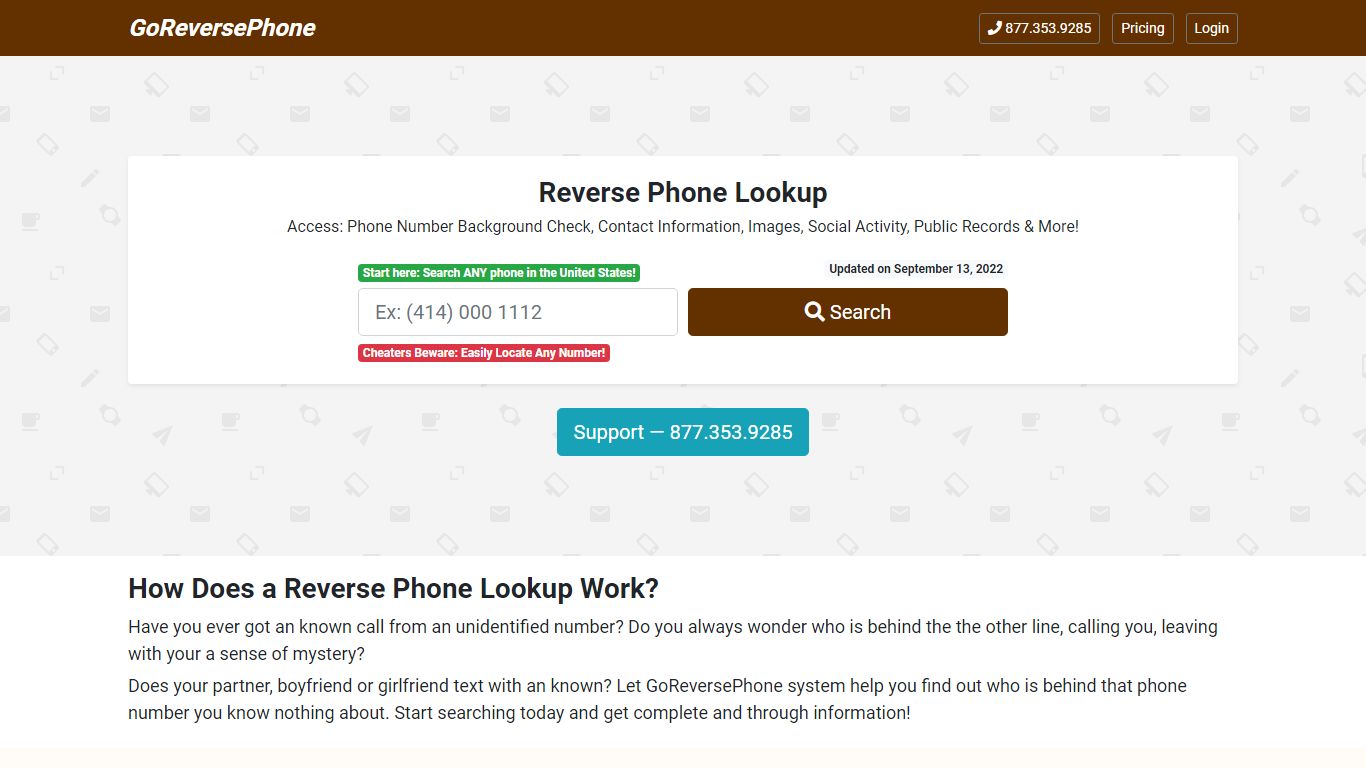 GoReversePhone - People Public Records Search